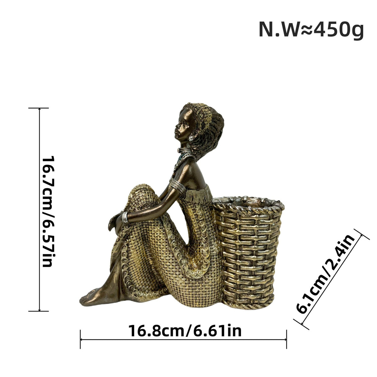Decorative Deer Figurine with Glitter Details | Thrascher
