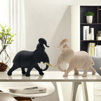 Decorative Elephant Family Sculpture | Thrascher