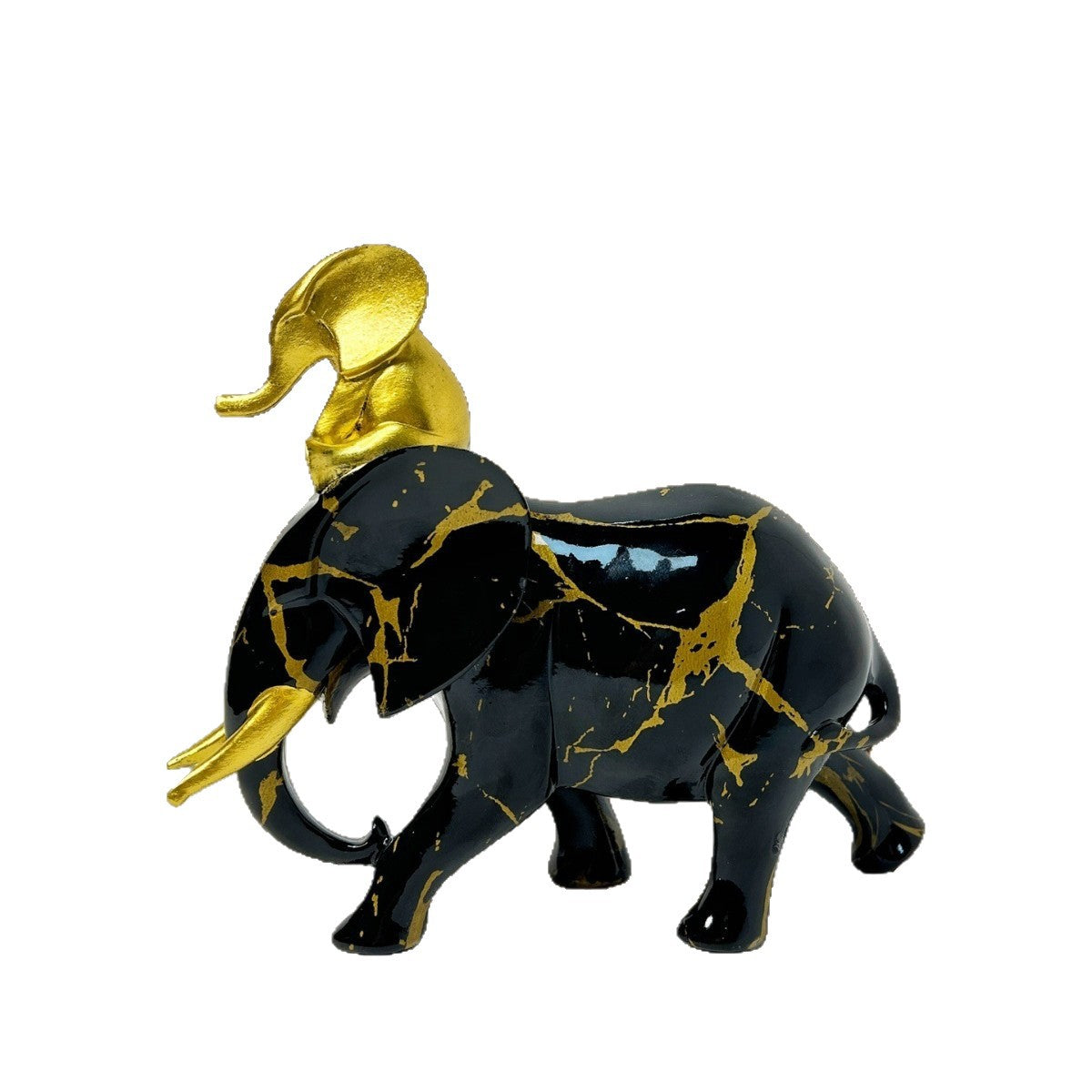 Decorative Elephant Figurine Soft Textile Ceramic | Thrascher