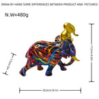 Decorative Elephant Figurine Soft Textile Ceramic | Thrascher
