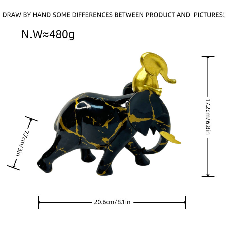Decorative Elephant Figurine Soft Textile Ceramic | Thrascher