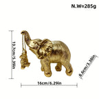 Decorative Elephant Figurine with Child | Thrascher