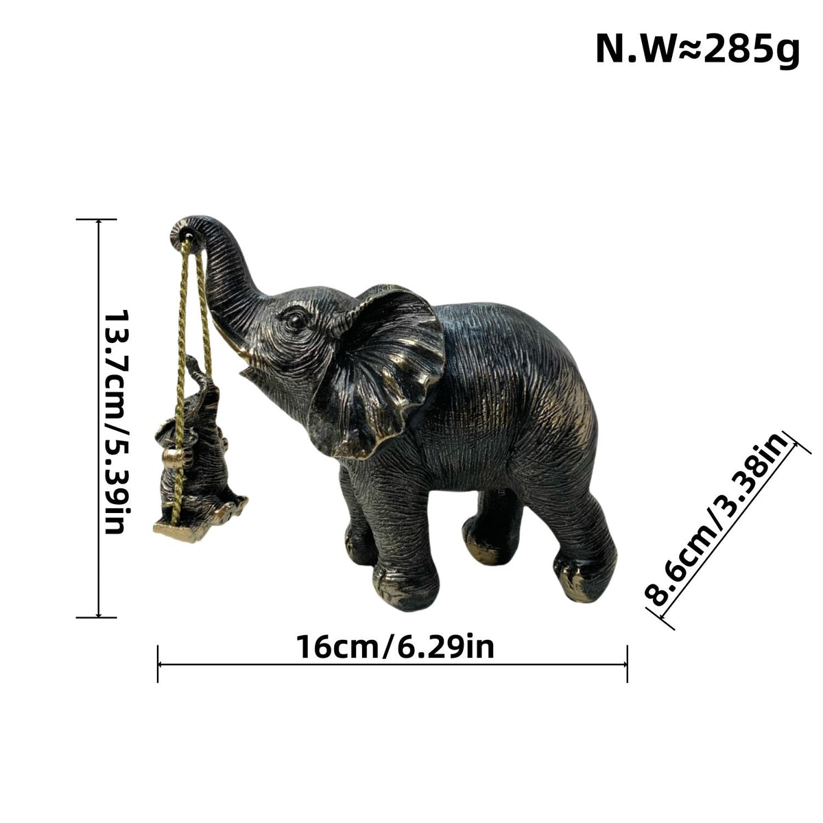 Decorative Elephant Gold | Thrascher