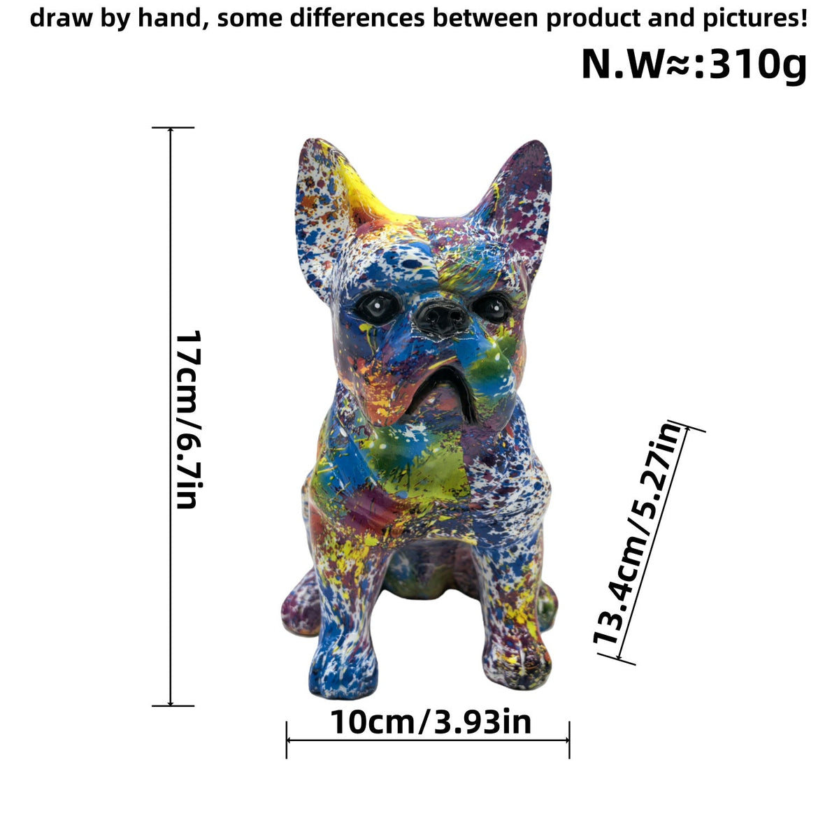Decorative Figure of a French Bulldog Ceramic Handcrafted | Thrascher