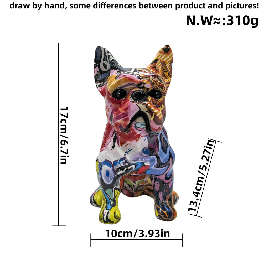 Decorative Figure of a French Bulldog Ceramic Handcrafted | Thrascher