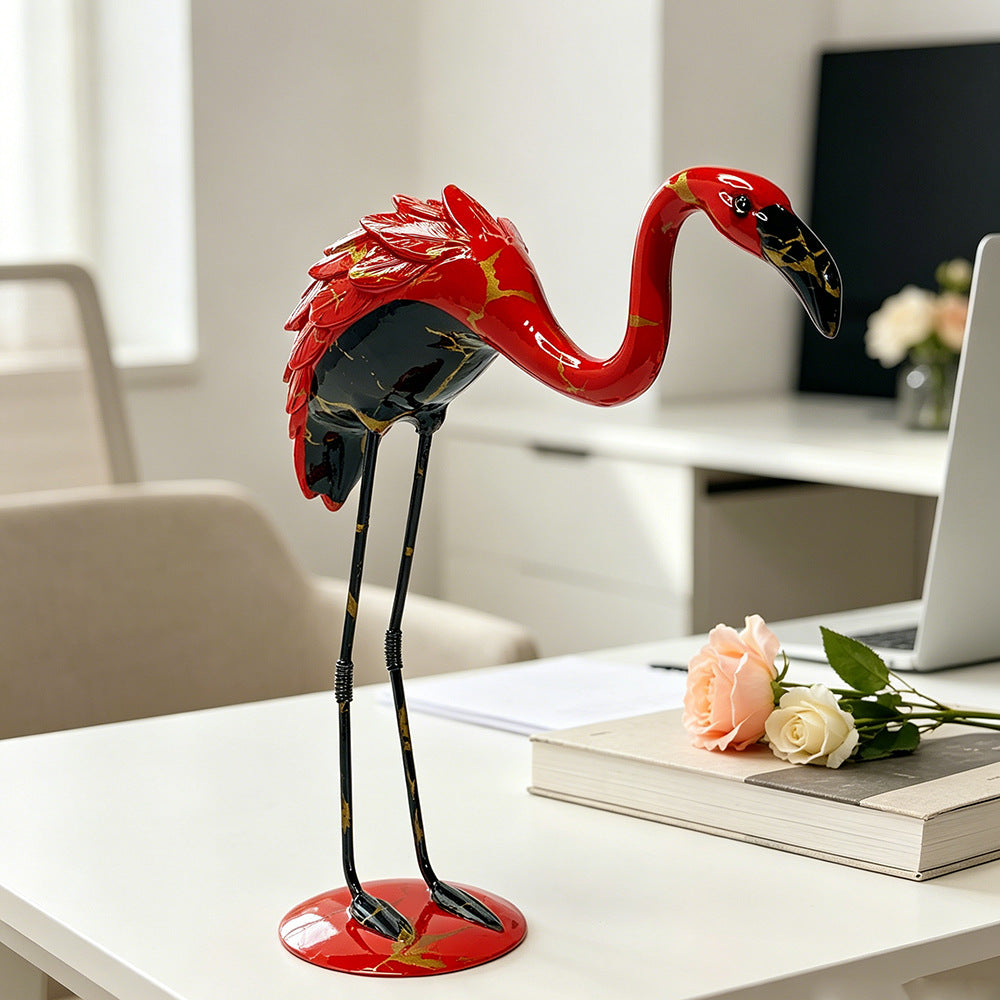 Decorative Flamingo Sculpture | Thrascher