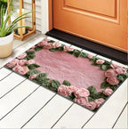 Decorative Floral Area Mat Non Slip | Thrascher