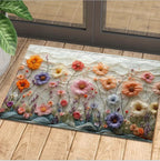 Decorative Floral Area Mat Non Slip | Thrascher