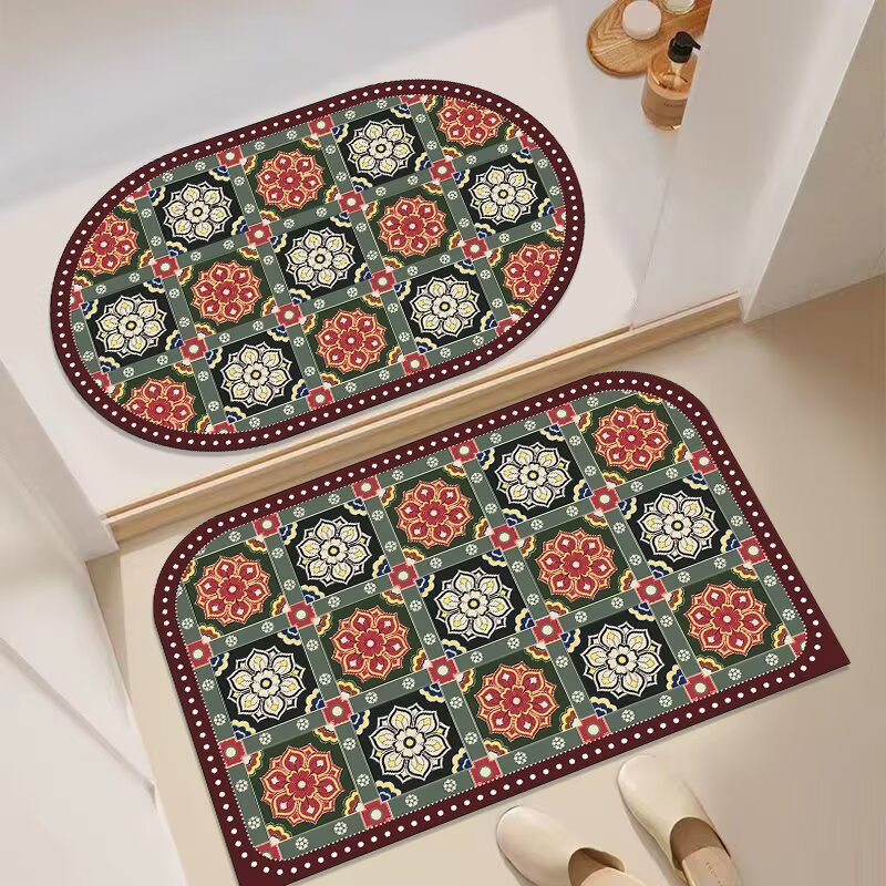 Decorative Floral Entryway Mat | Thrascher