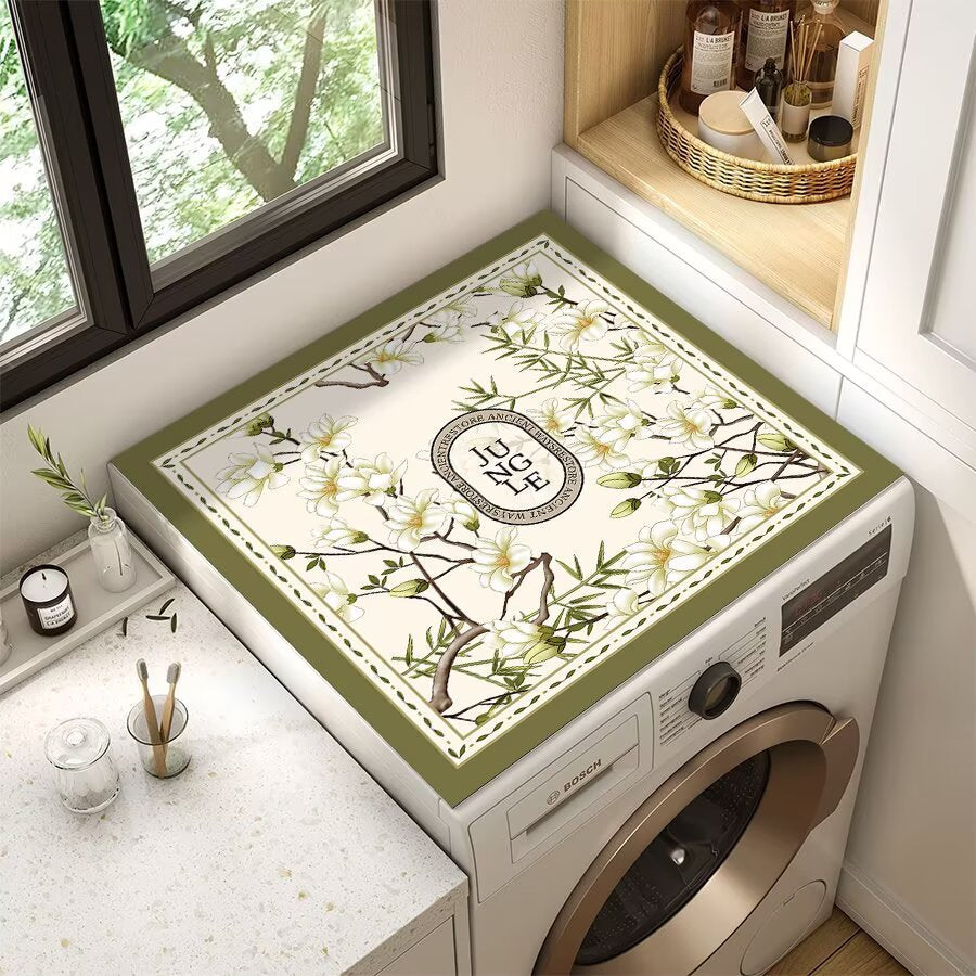 Decorative Floral Laundry Counter Mat | Thrascher