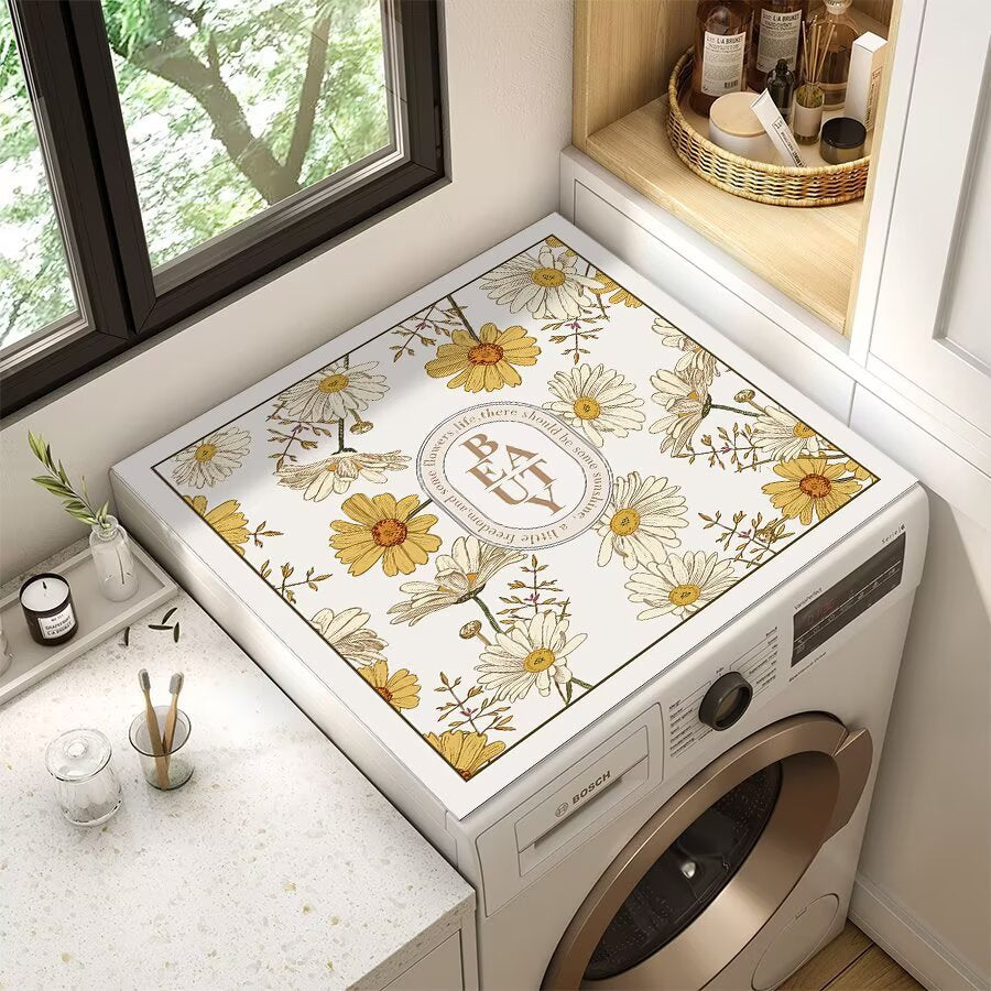 Decorative Floral Laundry Counter Mat | Thrascher