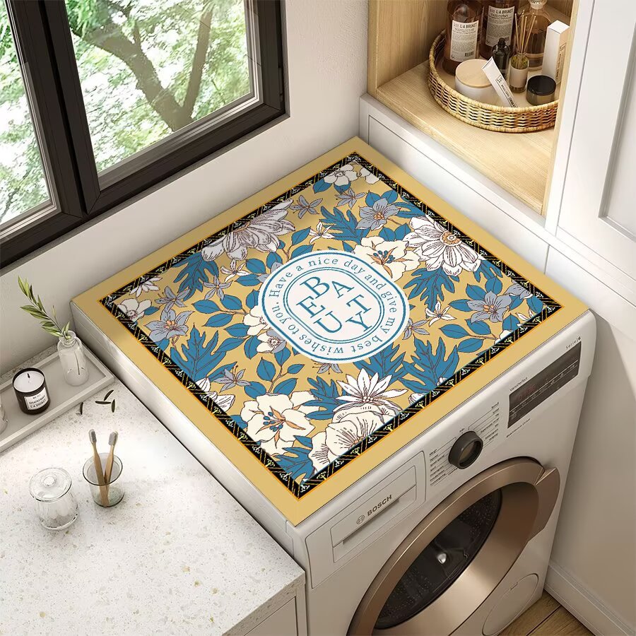 Decorative Floral Laundry Counter Mat | Thrascher