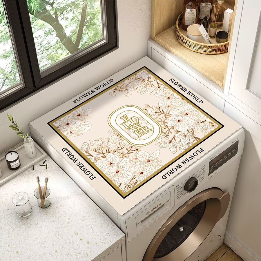 Decorative Floral Laundry Counter Mat | Thrascher