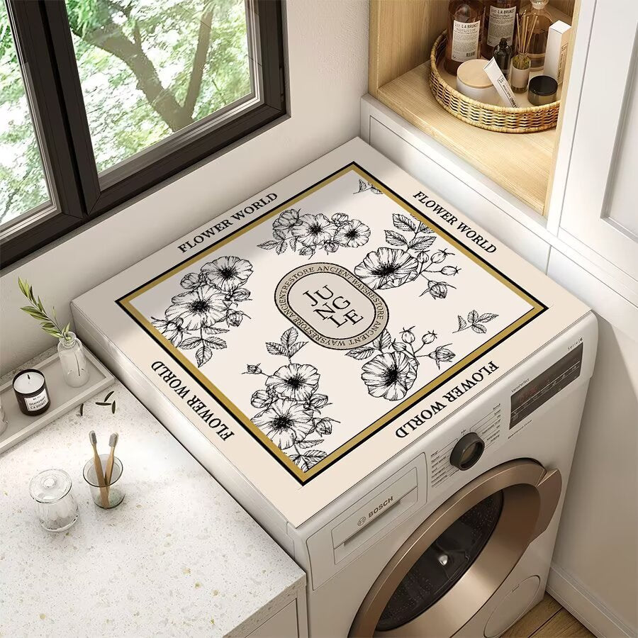 Decorative Floral Laundry Counter Mat | Thrascher