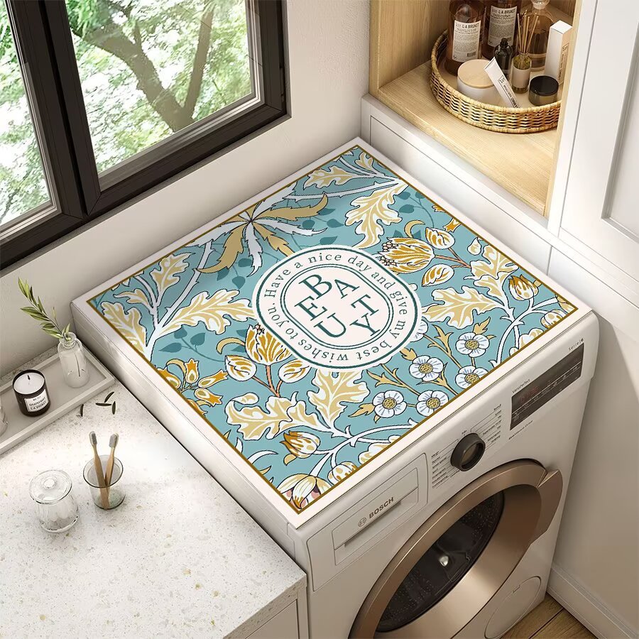 Decorative Floral Laundry Counter Mat | Thrascher