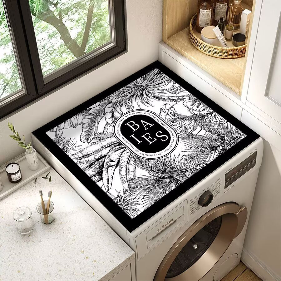 Decorative Floral Laundry Room Counter Mat | Thrascher