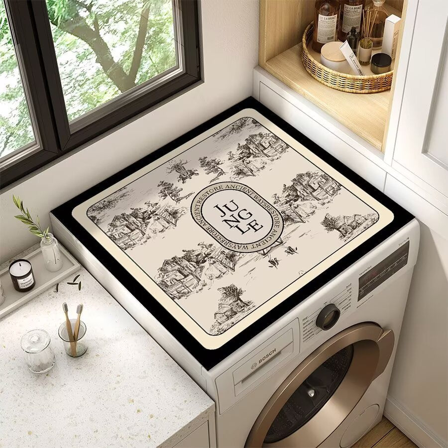 Decorative Floral Laundry Room Counter Mat | Thrascher