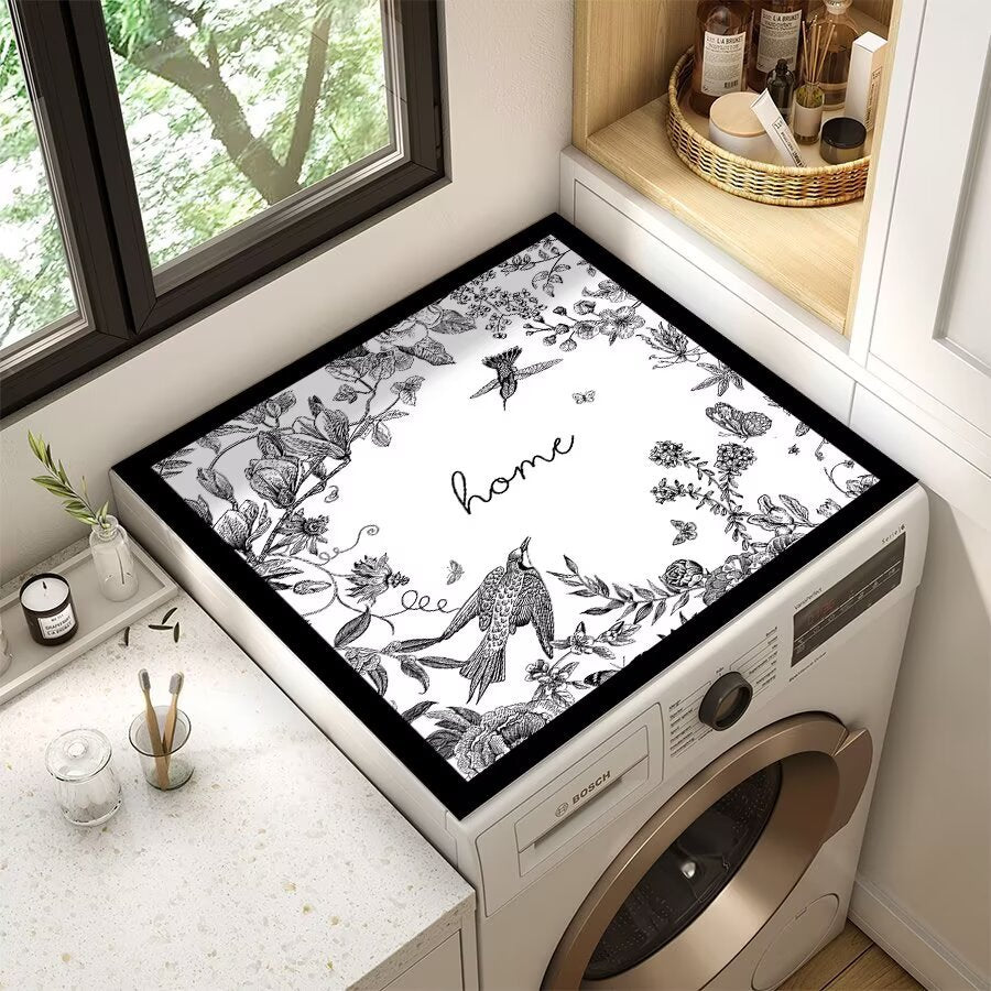 Decorative Floral Laundry Room Counter Mat | Thrascher