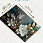 Decorative Floral Memory Foam Area Mat | Thrascher