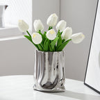 Decorative Flower Pot Silver | Thrascher