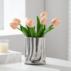 Decorative Flower Pot Silver | Thrascher