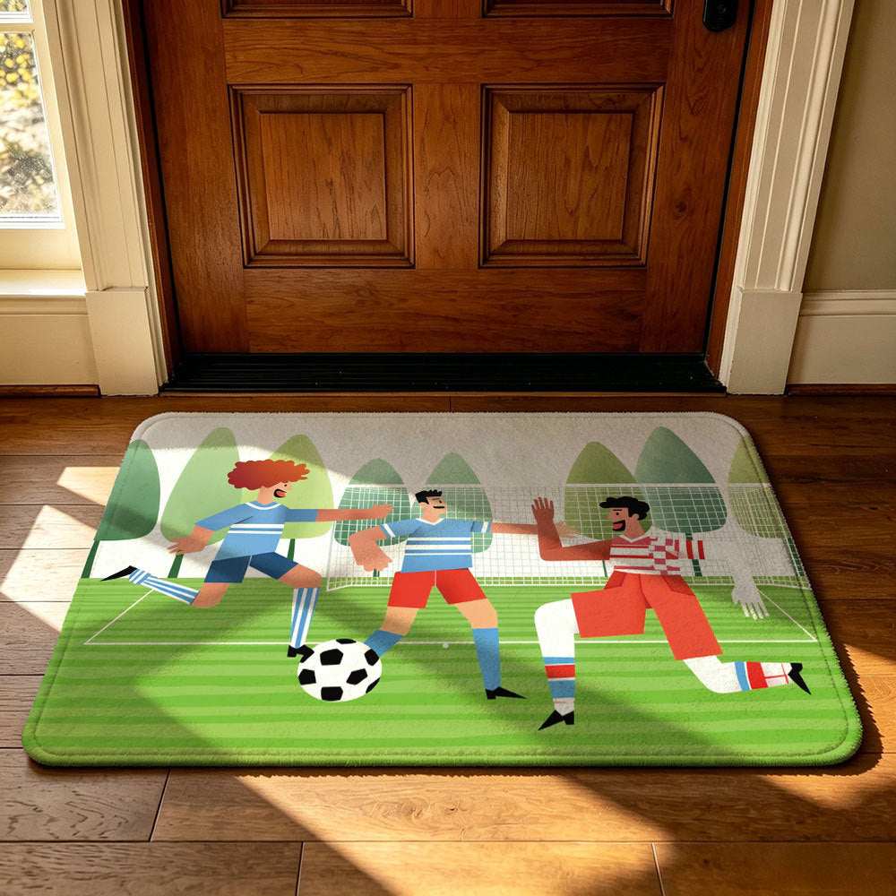 Decorative Football-Themed Area Mat | Thrascher