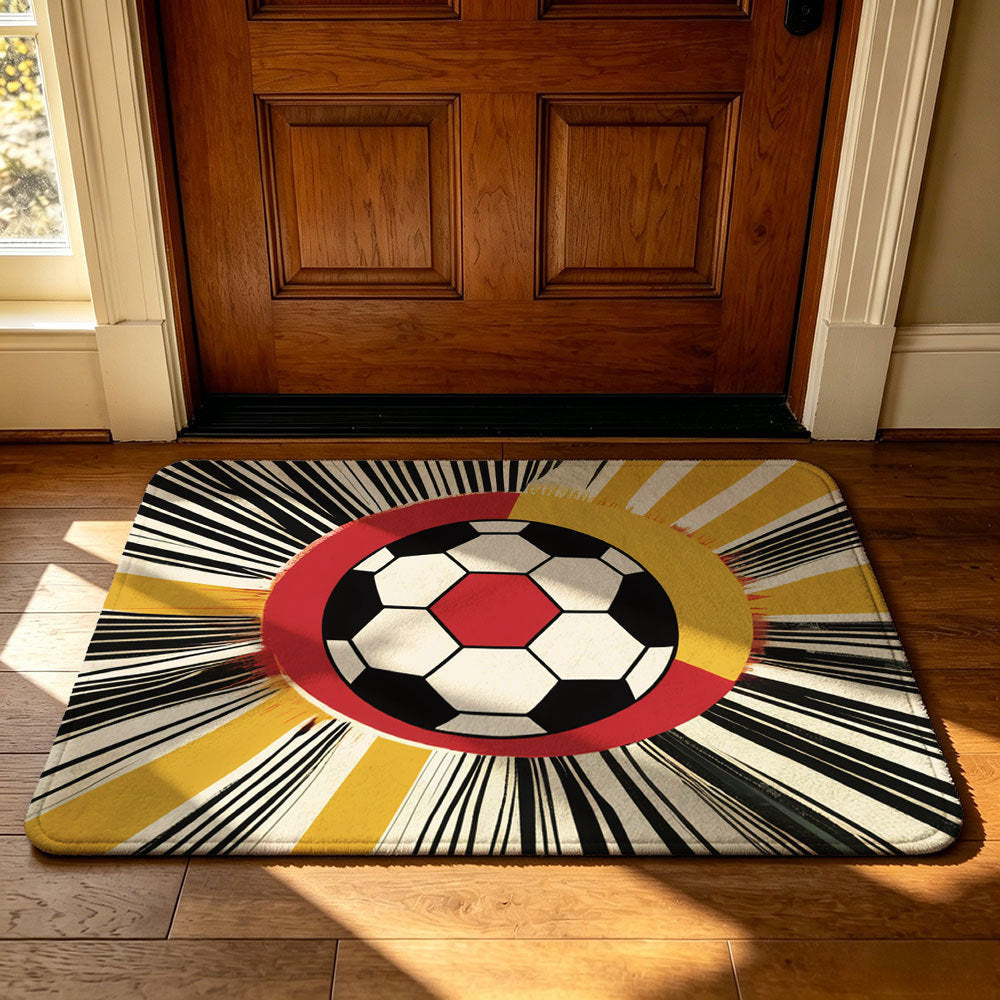 Decorative Football-Themed Area Mat | Thrascher