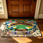 Decorative Football-Themed Area Mat | Thrascher