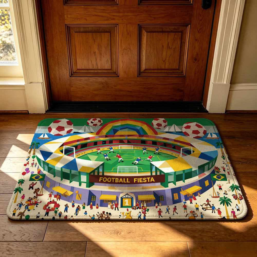 Decorative Football-Themed Area Mat | Thrascher