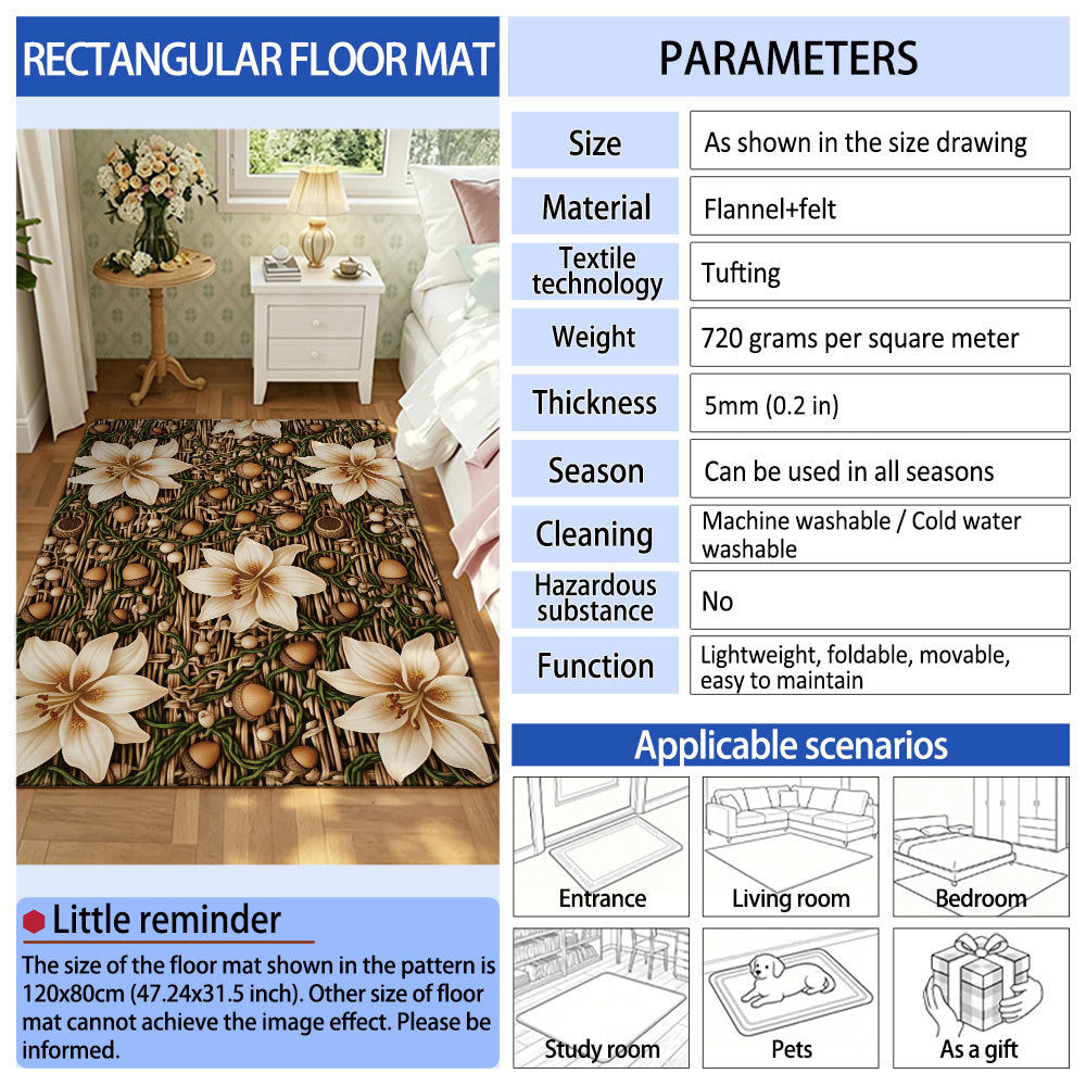 Decorative Football-Themed Area Mat | Thrascher
