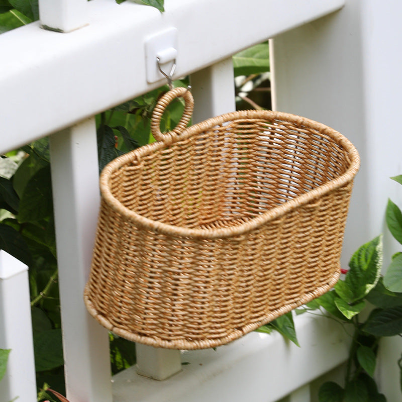 Decorative Handwoven Storage Basket Light Brown | Thrascher