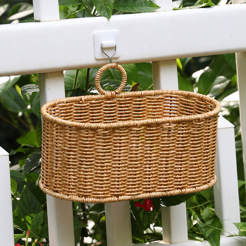 Decorative Handwoven Storage Basket Light Brown | Thrascher