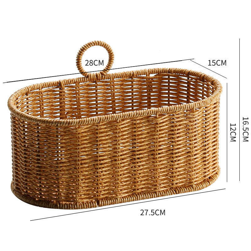 Decorative Handwoven Storage Basket Light Brown | Thrascher