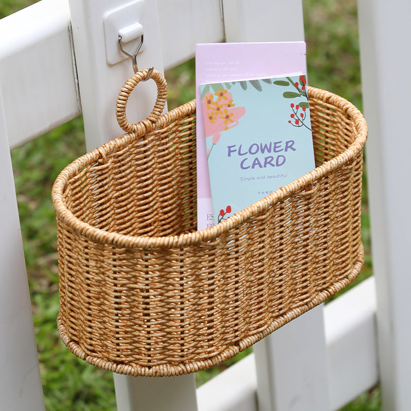Decorative Handwoven Storage Basket Light Brown | Thrascher