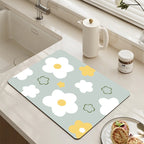 Decorative Kitchen Floor Mat Green Yellow Pink | Thrascher