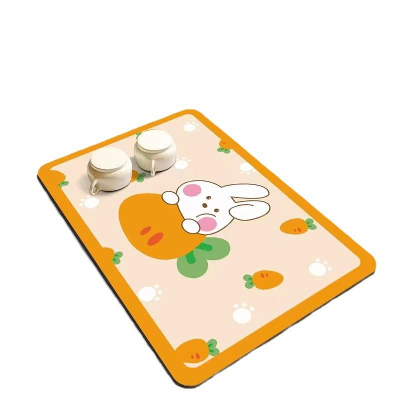 Decorative Kitchen Floor Mat Green Yellow Pink | Thrascher