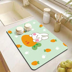 Decorative Kitchen Floor Mat Green Yellow Pink | Thrascher