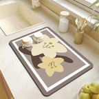 Decorative Kitchen Floor Mat Green Yellow Pink | Thrascher