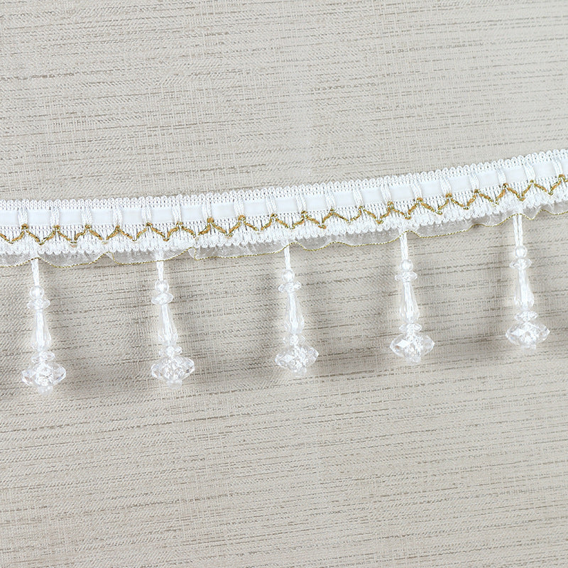 Decorative Lace Trim with Pearls | Thrascher