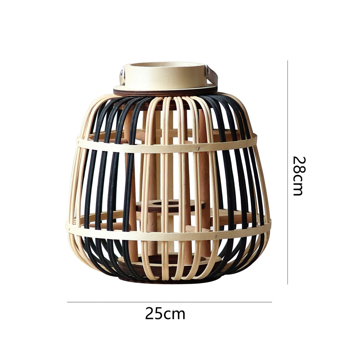 Decorative Lantern Bamboo LED Illuminated | Thrascher