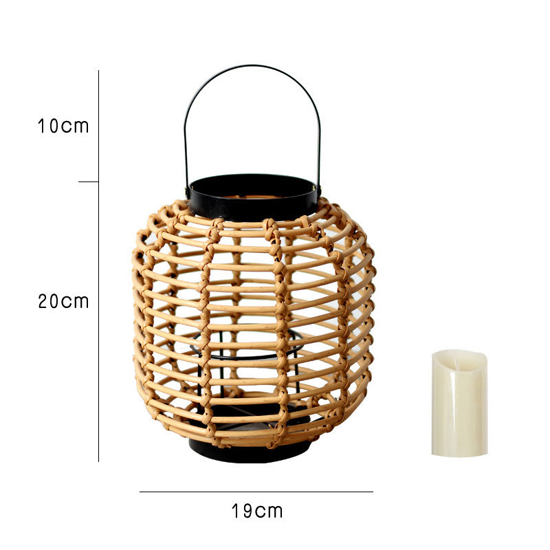 Decorative Lantern made of Braided Rattan | Thrascher