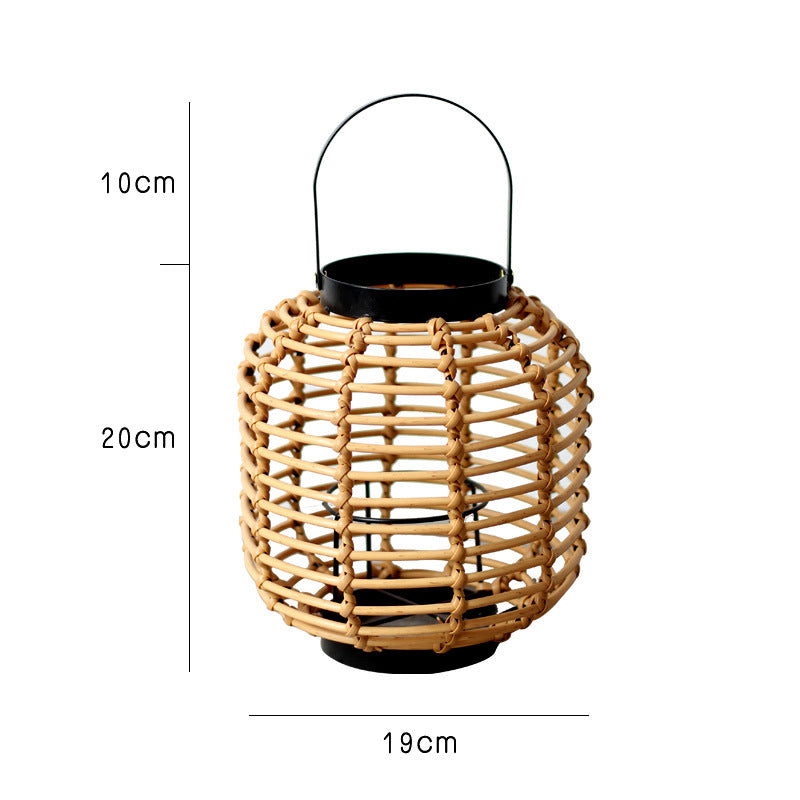 Decorative Lantern made of Braided Rattan | Thrascher