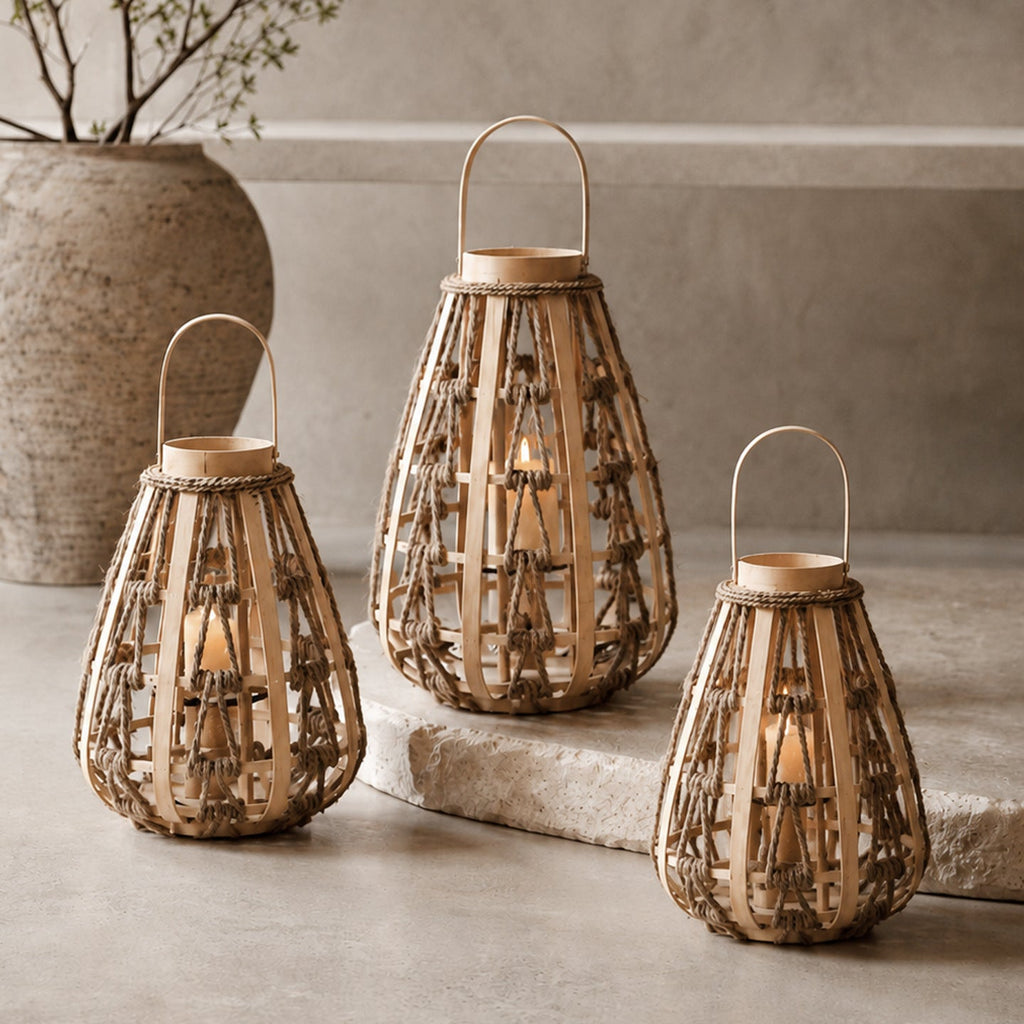 Decorative Lantern made of Rattan | Thrascher