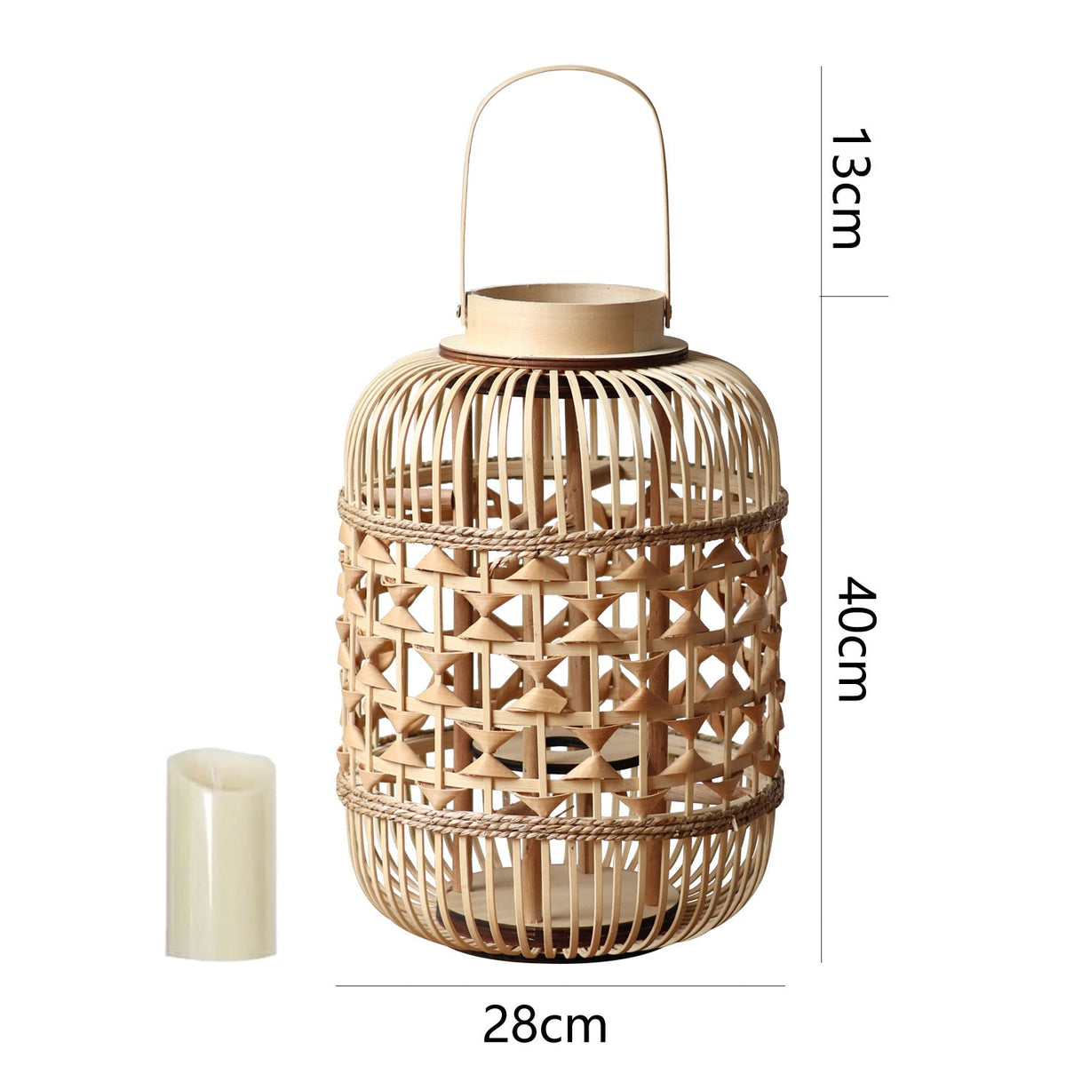 Decorative Lantern made of Woven Bamboo | Thrascher