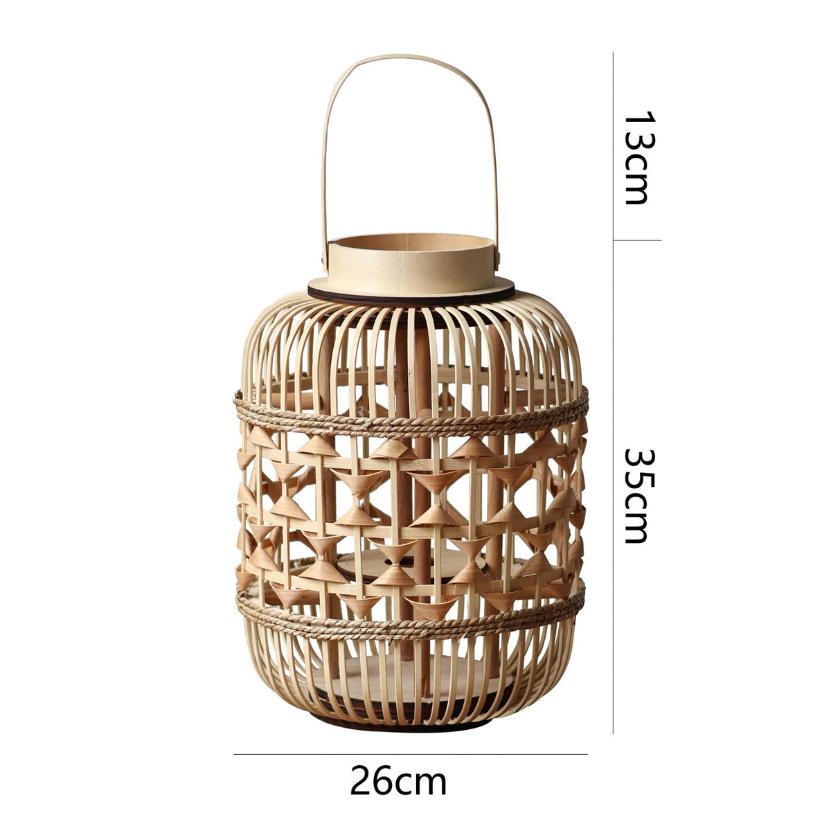 Decorative Lantern made of Woven Bamboo | Thrascher