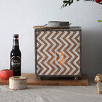 Decorative Lantern with Zigzag Pattern | Thrascher
