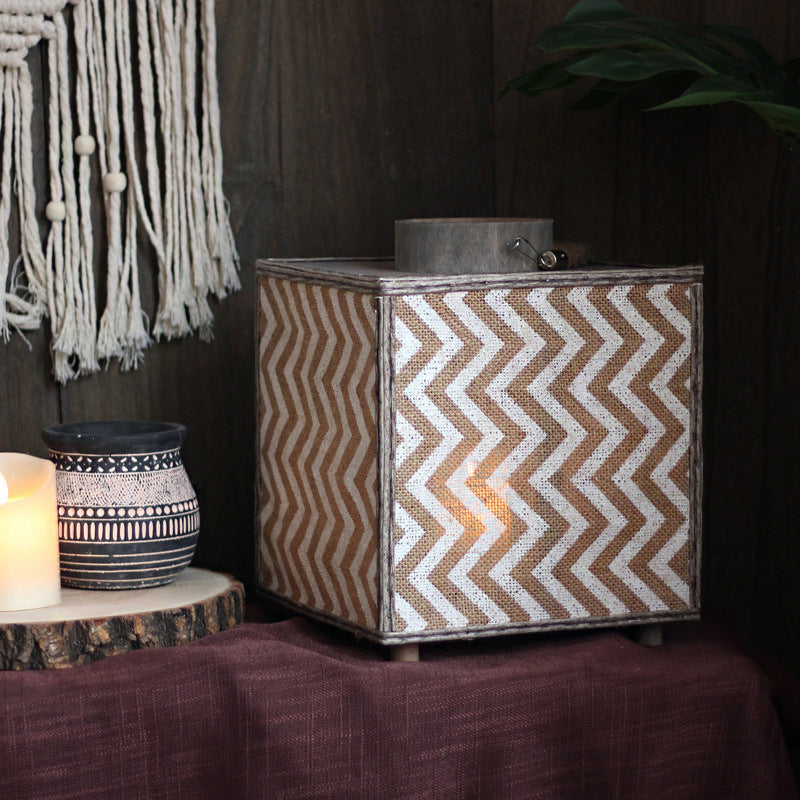 Decorative Lantern with Zigzag Pattern | Thrascher