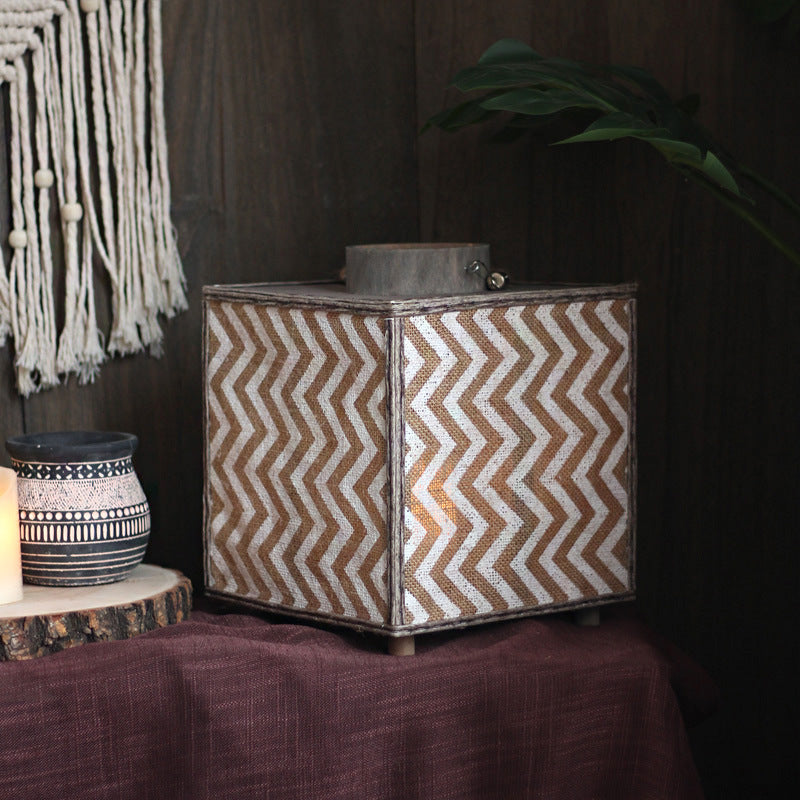 Decorative Lantern with Zigzag Pattern | Thrascher