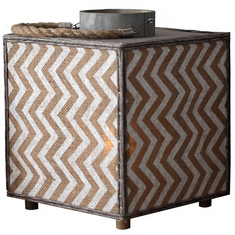 Decorative Lantern with Zigzag Pattern | Thrascher