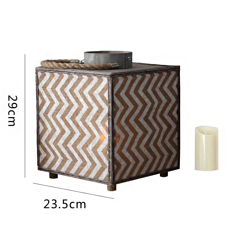 Decorative Lantern with Zigzag Pattern | Thrascher